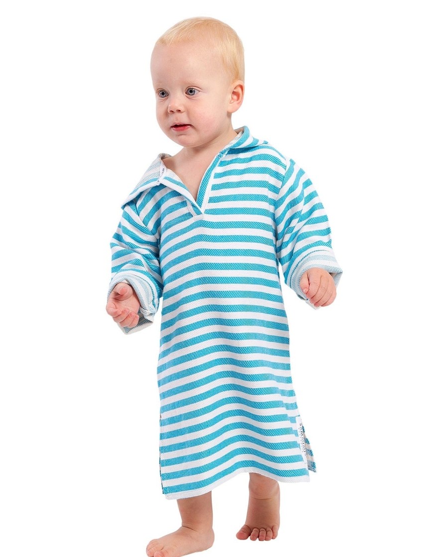 Hooded Towels Sammimis | Amalfi Baby Hooded Towel: Aqua/White