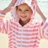 Hooded Towels Sammimis | Menorca Baby Terry Hooded Towel: Coral/White