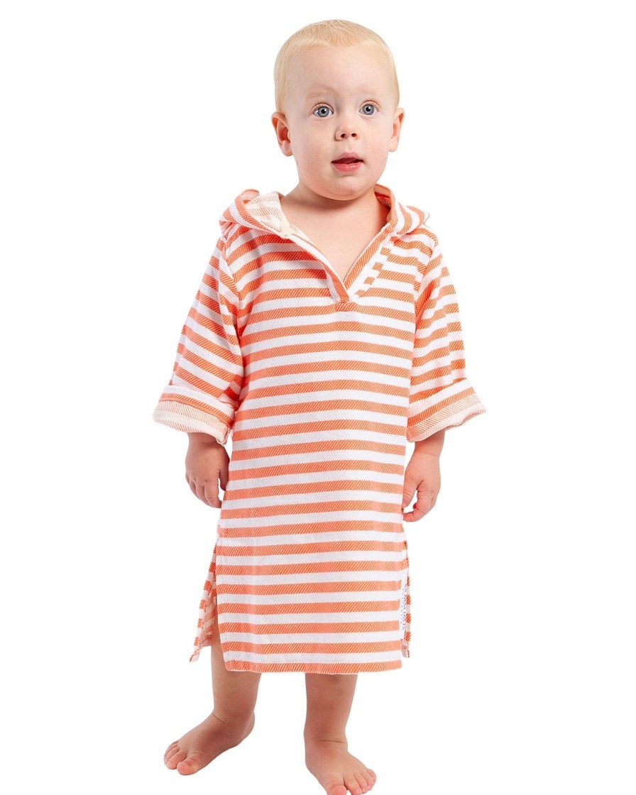 Hooded Towels Sammimis | Amalfi Baby Hooded Towel: Coral/White