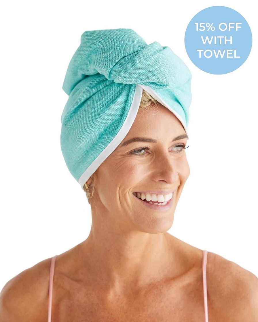 Accessories Sammimis | Carros Terry Hair Towel: Sea Green