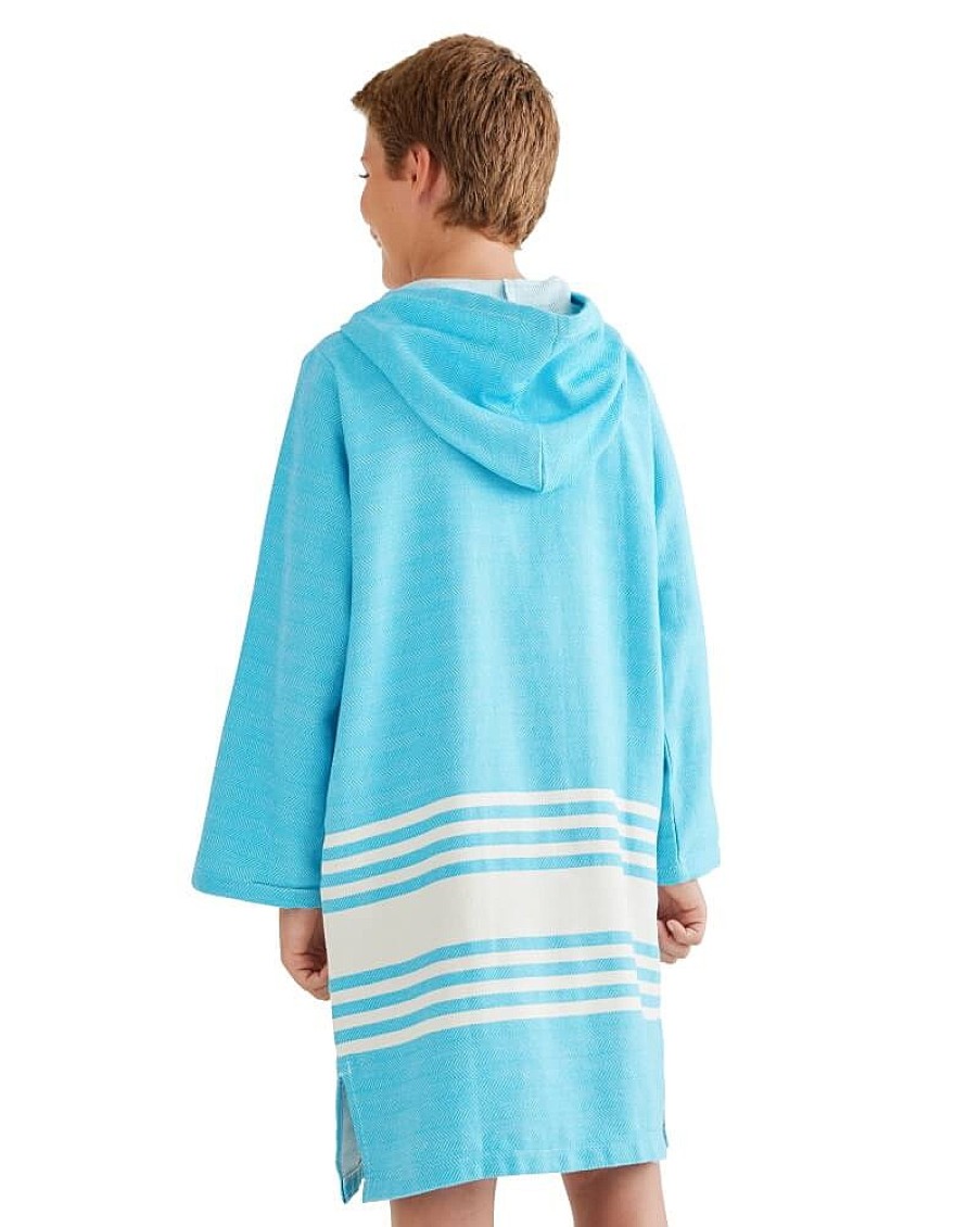 Hooded Towels Sammimis | Tassos Kids Hooded Towel: Aqua/White