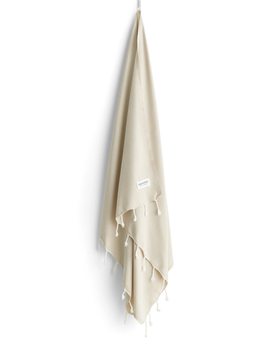 Turkish Towels Sammimis | Mykonos | Classic | 275G: Sand/White