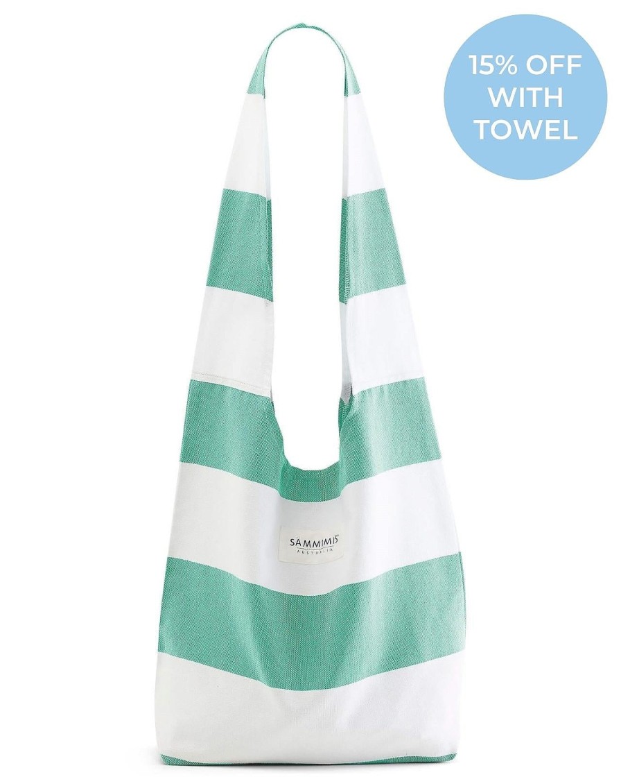 Accessories Sammimis | Santorini Bag: Sea Green/White