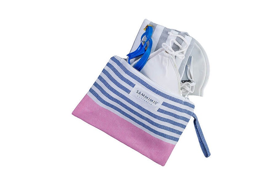 Accessories Sammimis | Mayo Swimsuit Wet Bag: Pink/Denim