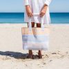 Accessories Sammimis | St Tropez Beach Bag: Ice Blue/Orange