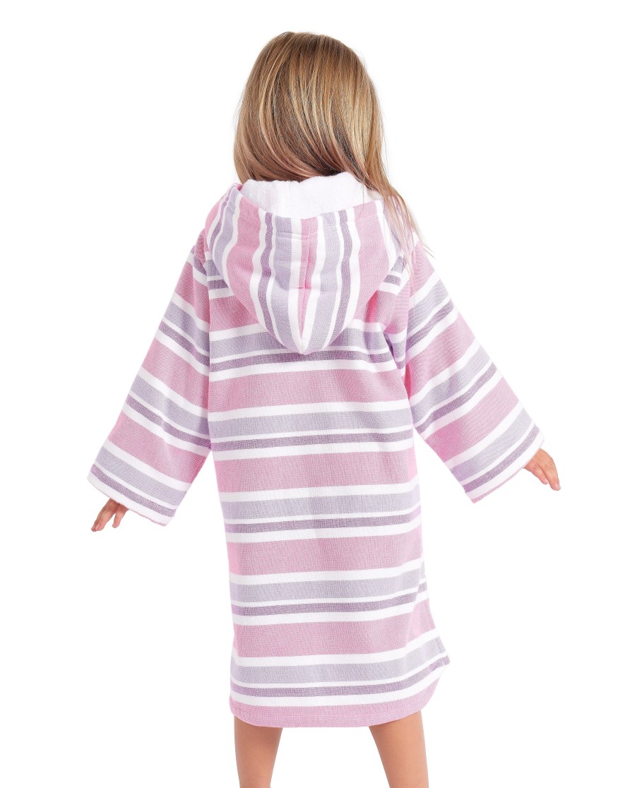 Hooded Towels Sammimis | Menorca Kids Terry Swim Coverup: Pink/Lilac/Purple