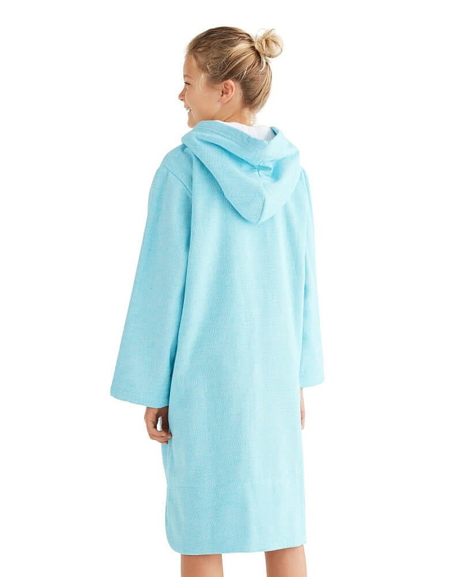 Hooded Towels Sammimis | Menorca Kids Terry Hooded Towel: Aqua