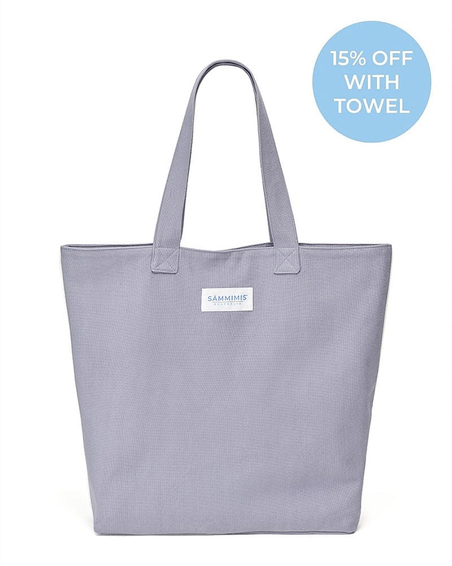 Accessories Sammimis | Corfu Jumbo Canvas Bag: Charcoal