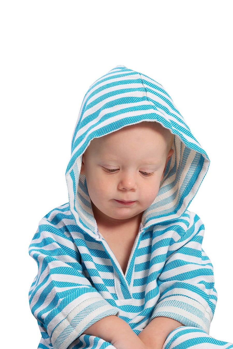 Hooded Towels Sammimis | Amalfi Baby Hooded Towel: Aqua/White