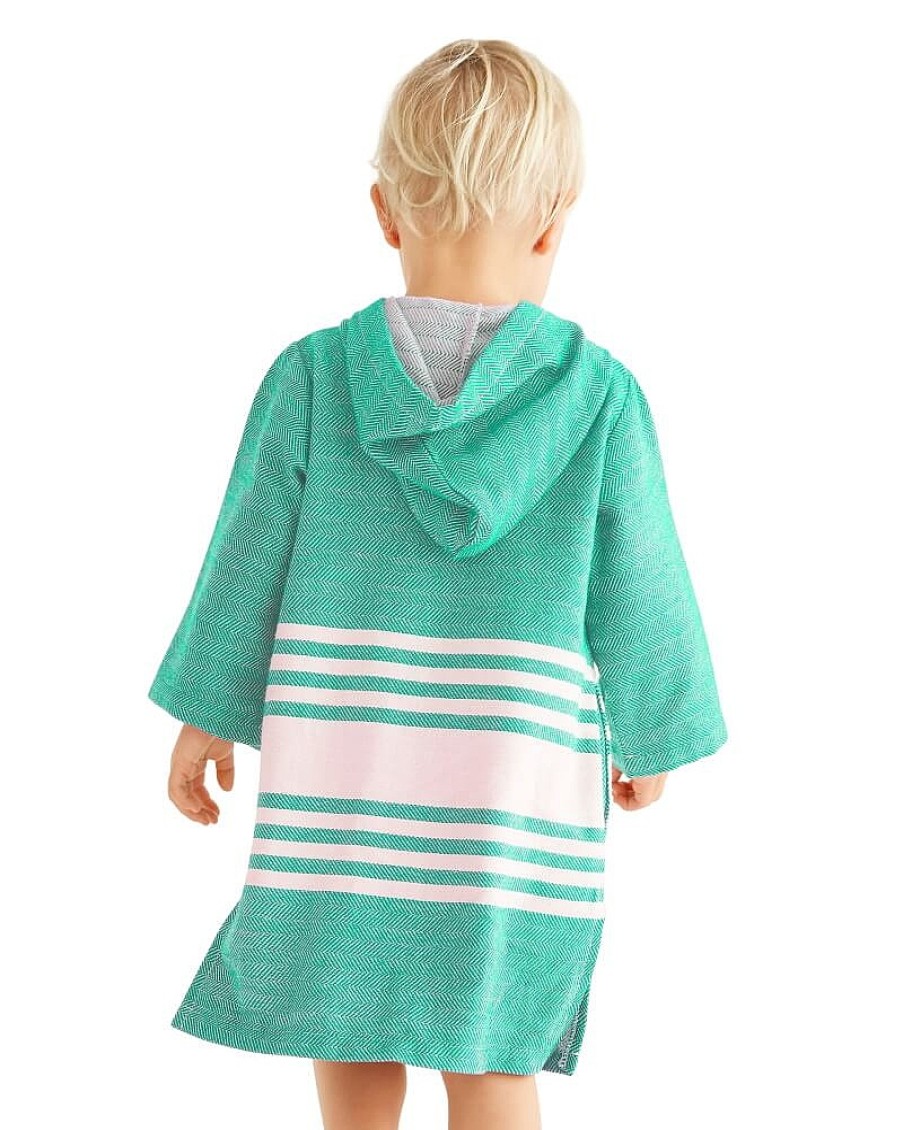 Hooded Towels Sammimis | Tassos Baby Hooded Towel: Sea Green/White