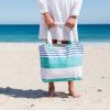 Accessories Sammimis | St Tropez Beach Bag: Sea Green/Royal Blue