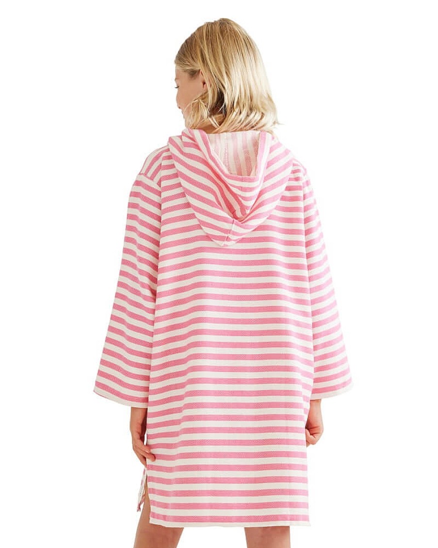 Hooded Towels Sammimis | Amalfi Kids Hooded Towel: Hot Pink/White