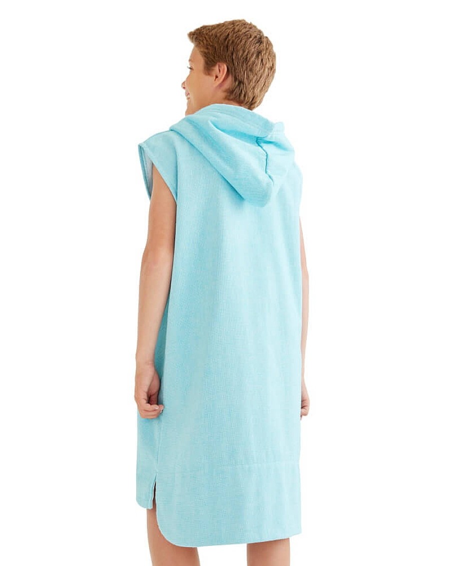 Hooded Towels Sammimis | Monterosso Kids Sleeveless Terry Hooded Towel: Aqua