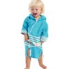 Hooded Towels Sammimis | Tassos Baby Hooded Towel: Aqua/White