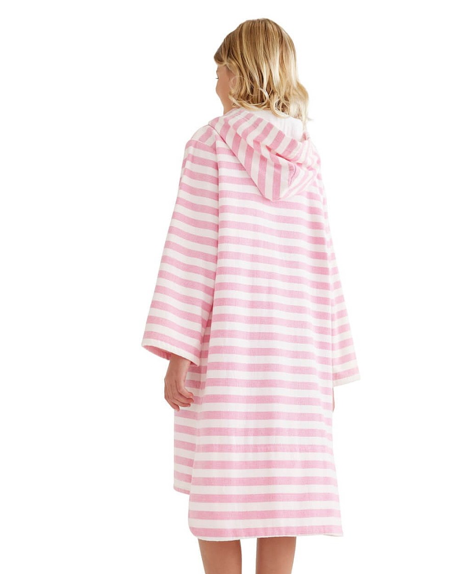 Hooded Towels Sammimis | Menorca Kids Terry Hooded Towel: Pink/White