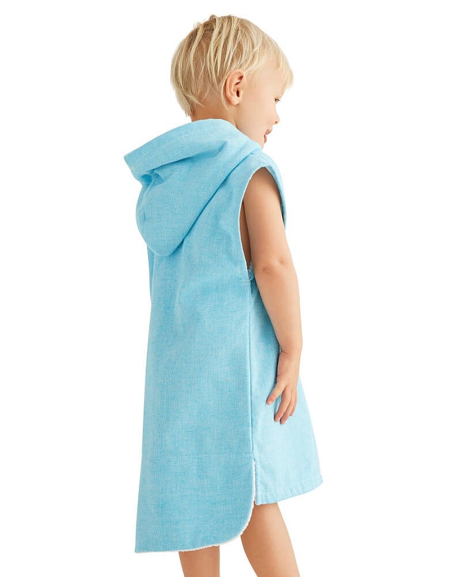 Hooded Towels Sammimis | Monterosso Baby Sleeveless Terry Hooded Towel: Aqua