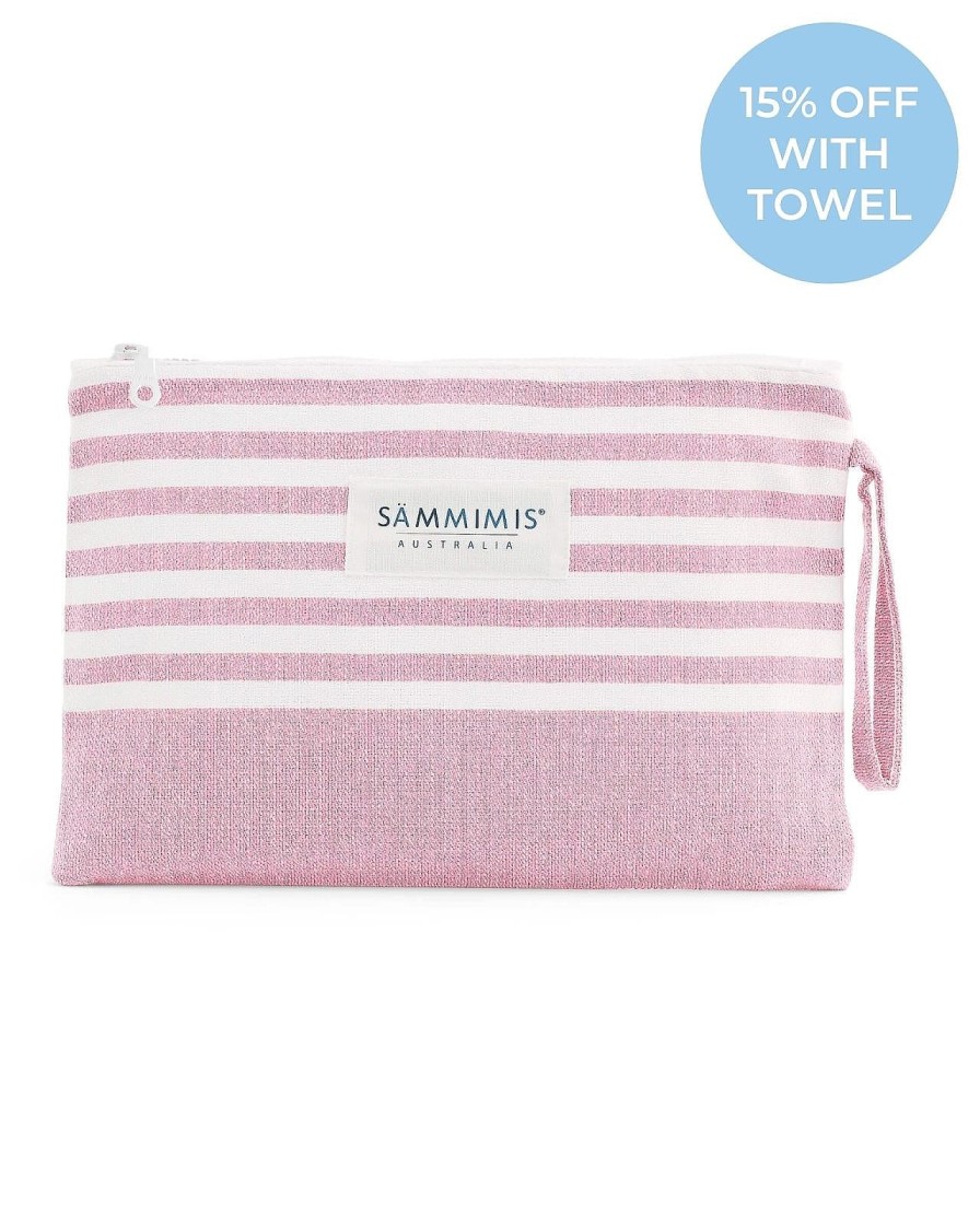 Accessories Sammimis | Mayo Swimsuit Wet Bag: Pink/White