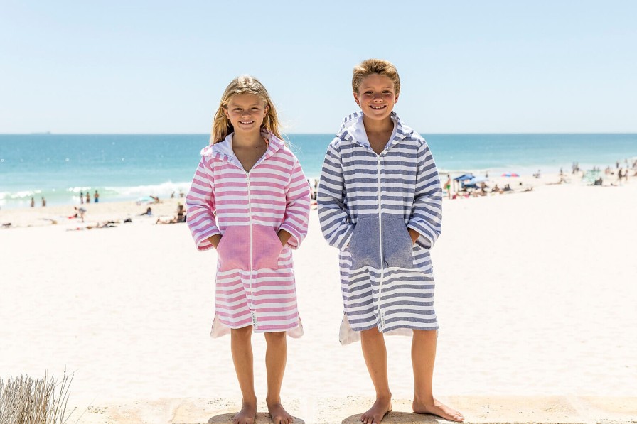 Hooded Towels Sammimis | Menorca Baby Terry Hooded Towel: Navy/White