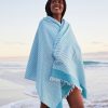 Turkish Towels Sammimis | Naxos | Light | 225G: Teal/White