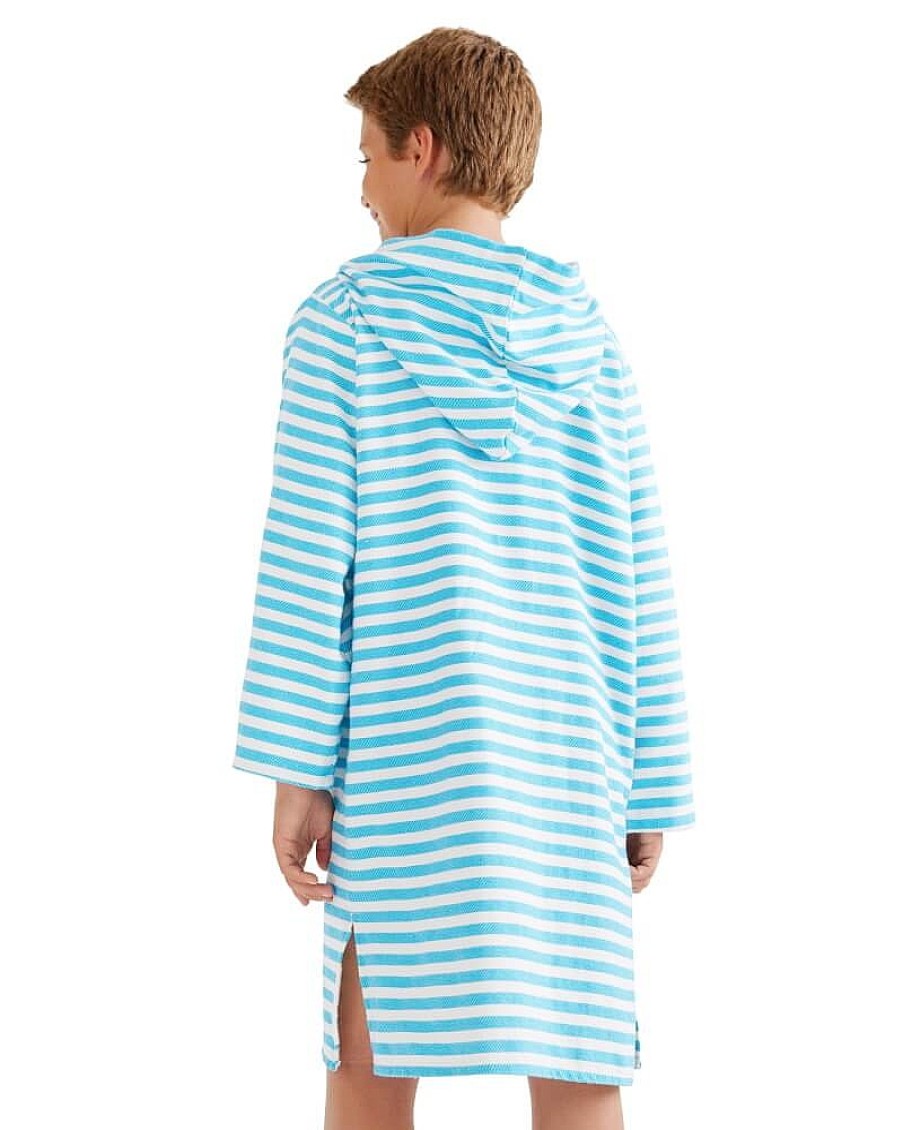 Hooded Towels Sammimis | Amalfi Kids Hooded Towel: Aqua/White