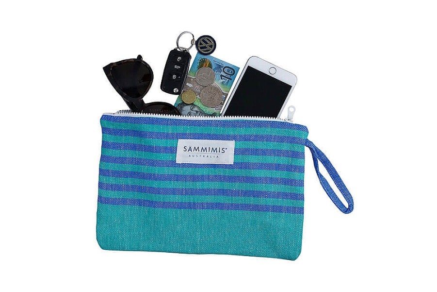 Accessories Sammimis | Mayo Swimsuit Wet Bag: Sea Green/Royal Blue