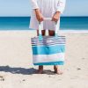 Accessories Sammimis | St Tropez Beach Bag: Aqua/Navy