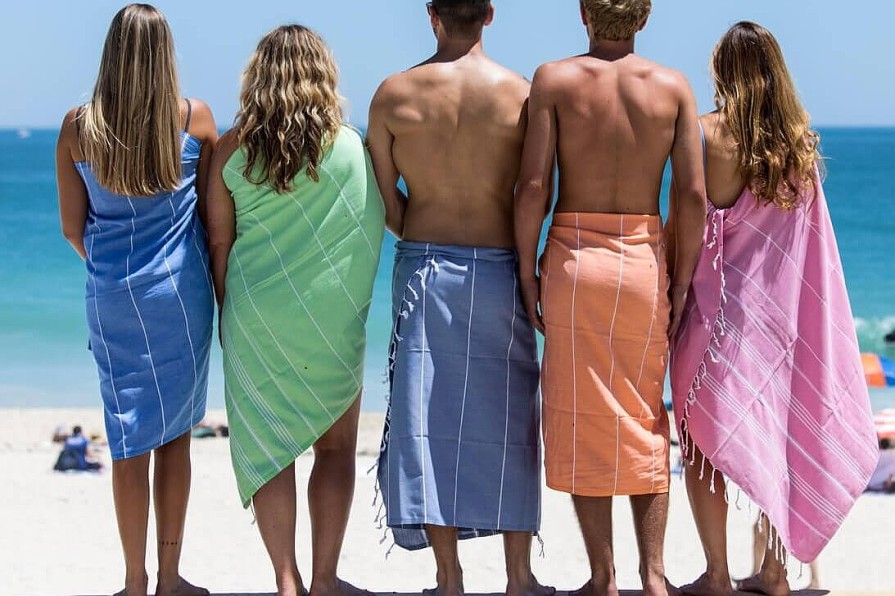 Turkish Towels Sammimis | Santorini | Classic | 275G: Denim/Aqua