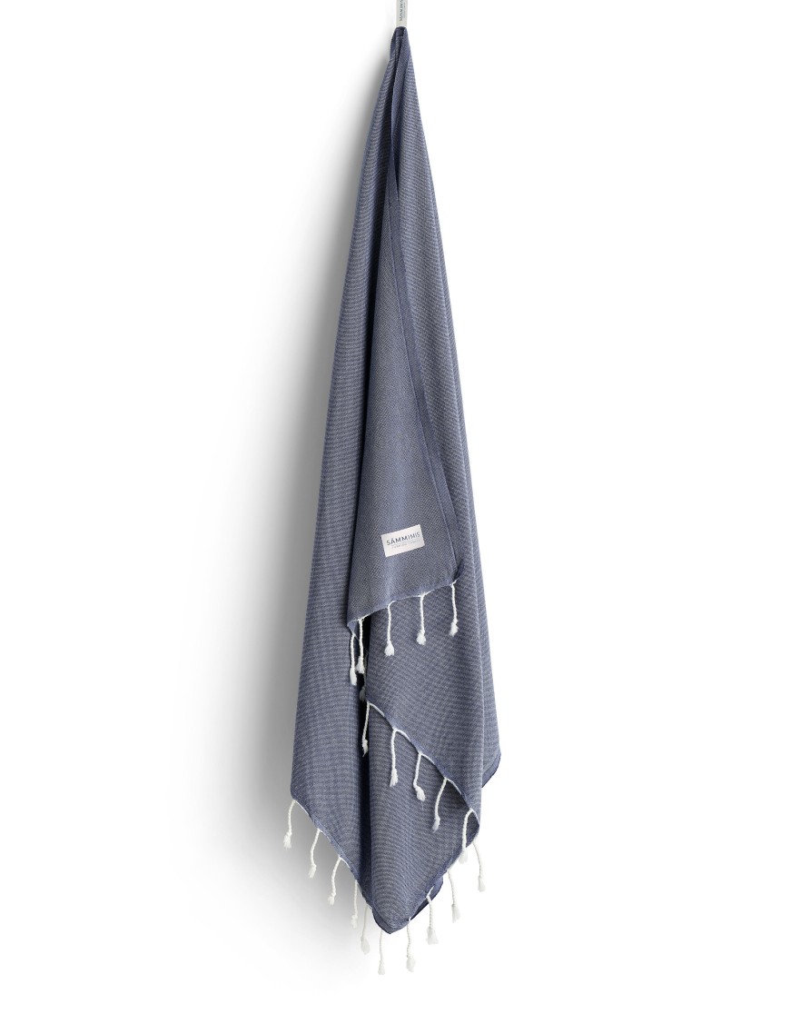 Turkish Towels Sammimis | Mykonos | Classic | 275G: Navy/White