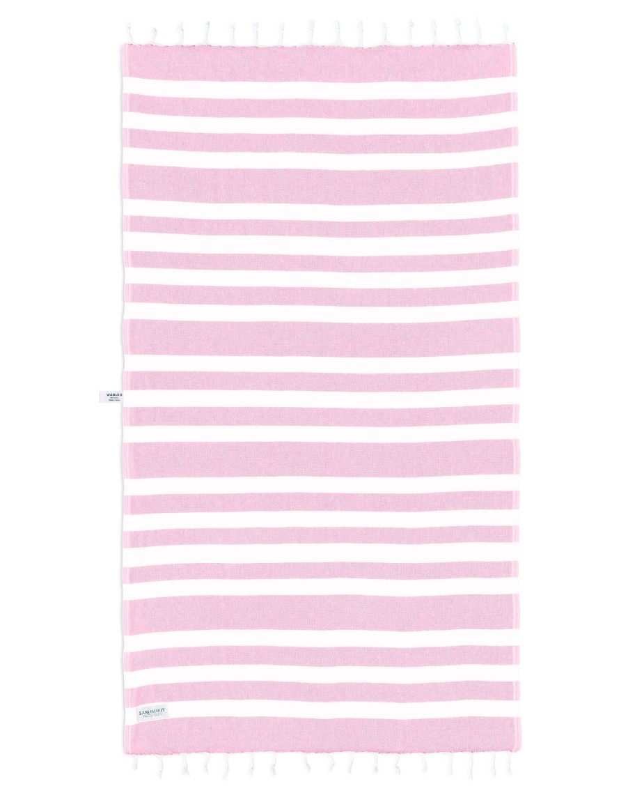 Turkish Towels Sammimis | Santorini Ii | Classic | 275G: Pale Pink/White