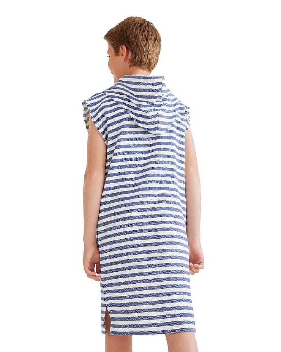 Hooded Towels Sammimis | Amalfi Kids Sleeveless Hooded Towel: Navy/White